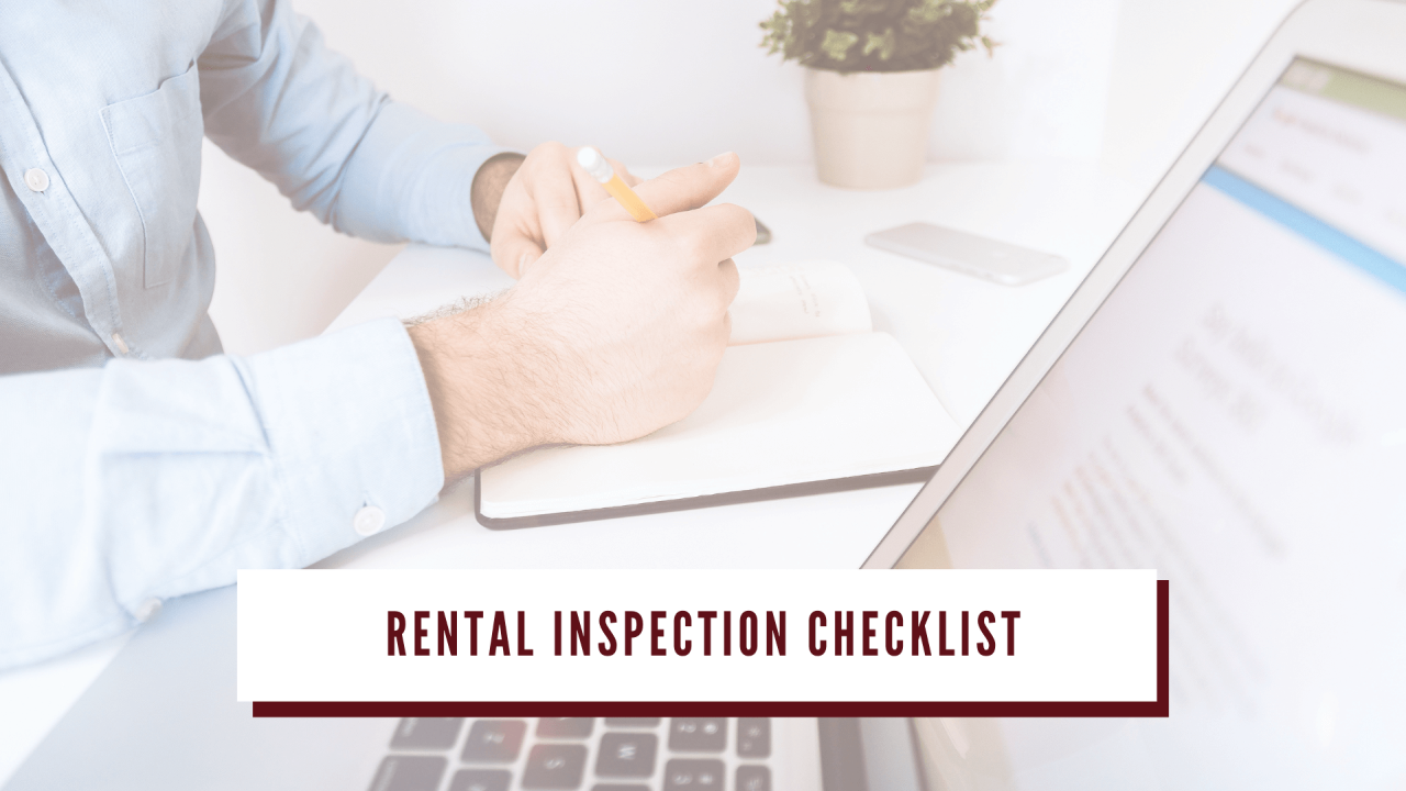 Rental Inspection Checklist Redwood Residential Property Management
